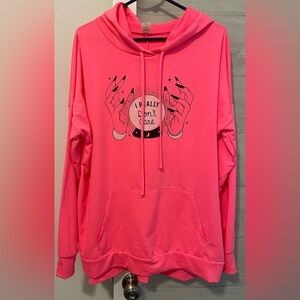 Sew In Love Vibrant Pink Hoodie